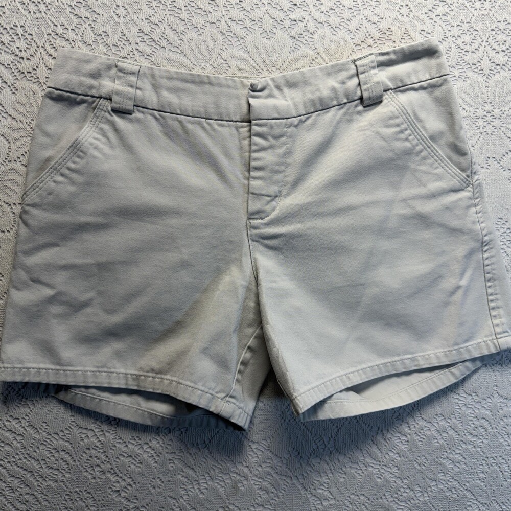 Merona Chino Shorts Womens 2 Beige 100% Cotton Twill Flat Front Casual Summer
